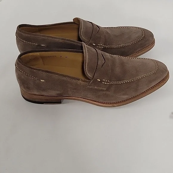 Magnanni Men's Lucien Suede Penny Loafers, Mocha Brown, Size 9, Made in Spain - Picture 5 of 16